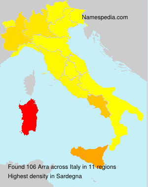 Surname Arra in Italy Surname Arra in Italy