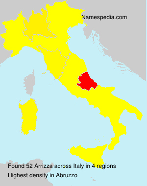 Surname Arrizza in Italy Surname Arrizza in Italy