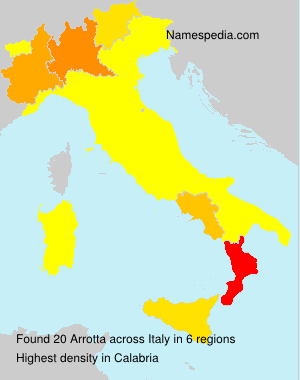 Surname Arrotta in Italy Surname Arrotta in Italy