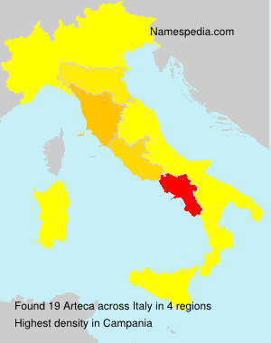 Surname Arteca in Italy Surname Arteca in Italy