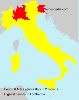 Surname Artes in Italy Surname Artes in Italy