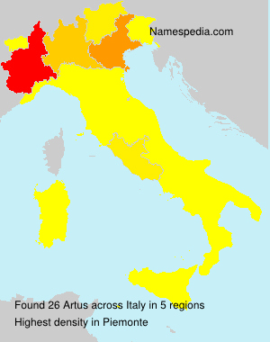 Surname Artus in Italy Surname Artus in Italy