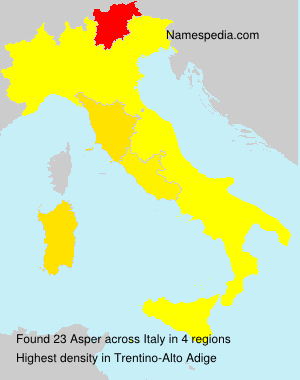 Surname Asper in Italy Surname Asper in Italy