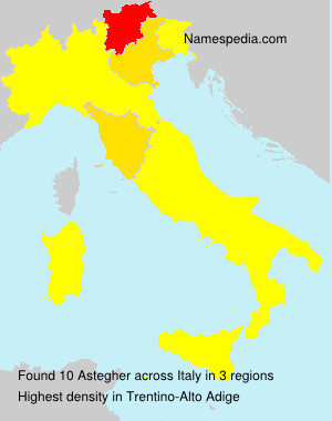 Surname Astegher in Italy