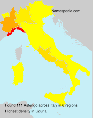 Surname Astengo in Italy