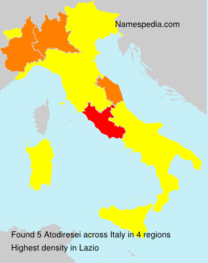 Surname Atodiresei in Italy Surname Atodiresei in Italy
