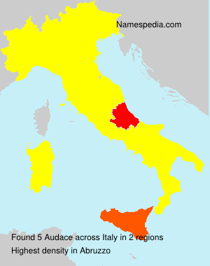 Surname Audace in Italy Surname Audace in Italy