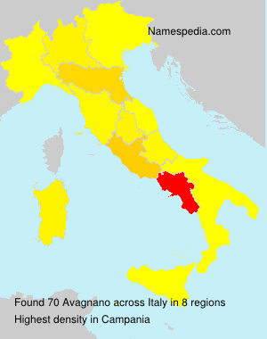 Surname Avagnano in Italy