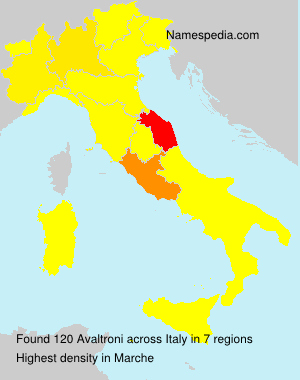 Surname Avaltroni in Italy