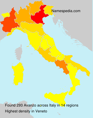 Surname Avanzo in Italy Surname Avanzo in Italy