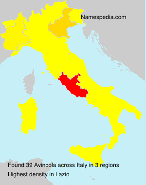Surname Avincola in Italy Surname Avincola in Italy