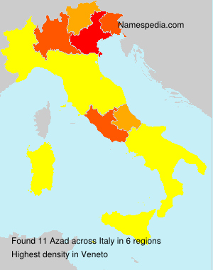 Surname Azad in Italy Surname Azad in Italy