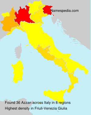Surname Azzan in Italy Surname Azzan in Italy