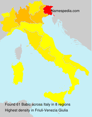 Surname Babic in Italy Surname Babic in Italy