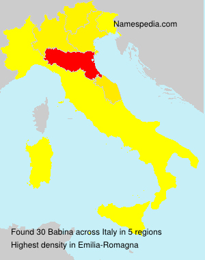 Surname Babina in Italy