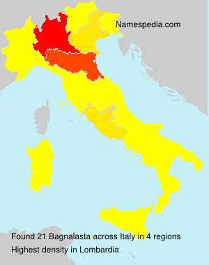 Surname Bagnalasta in Italy