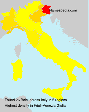 Surname Baici in Italy Surname Baici in Italy