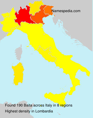 Surname Baita in Italy Surname Baita in Italy
