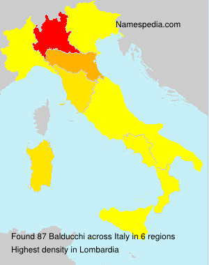 Surname Balducchi in Italy Surname Balducchi in Italy