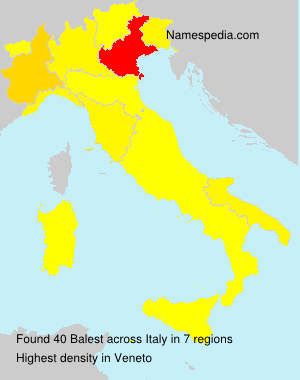 Surname Balest in Italy Surname Balest in Italy