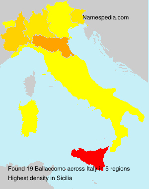 Surname Ballaccomo in Italy Surname Ballaccomo in Italy
