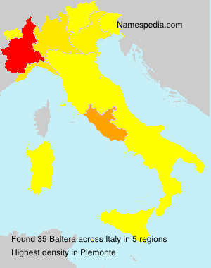 Surname Baltera in Italy Surname Baltera in Italy