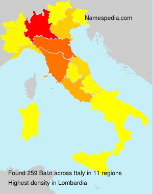 Surname Balzi in Italy Surname Balzi in Italy