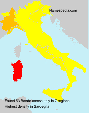 Surname Bande in Italy Surname Bande in Italy