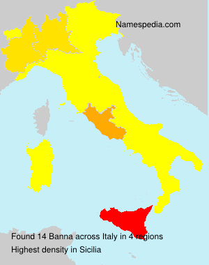 Surname Banna in Italy Surname Banna in Italy