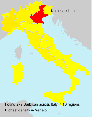 Surname Barbisan in Italy