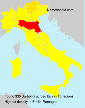Surname Barbolini in Italy