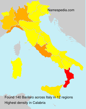 Surname Barilaro in Italy Surname Barilaro in Italy