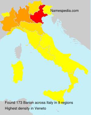 Surname Barion in Italy