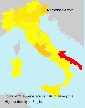Surname Barnaba in Italy Surname Barnaba in Italy
