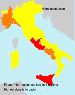 Surname Barretti in Italy Surname Barretti in Italy