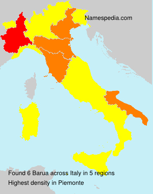 Surname Barua in Italy Surname Barua in Italy