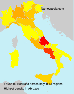 Surname Basilisco in Italy Surname Basilisco in Italy