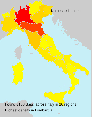 Surname Bassi in Italy Surname Bassi in Italy