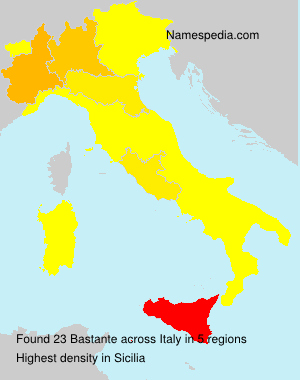 Surname Bastante in Italy Surname Bastante in Italy