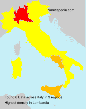 Surname Bata in Italy Surname Bata in Italy