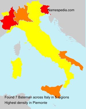 Surname Bateman in Italy Surname Bateman in Italy