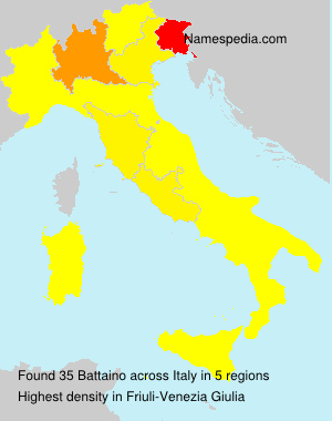 Surname Battaino in Italy