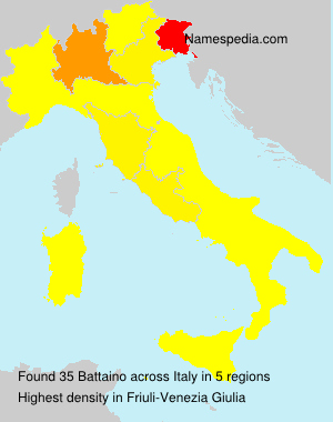 Surname Battaino in Italy Surname Battaino in Italy