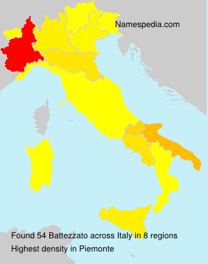Surname Battezzato in Italy Surname Battezzato in Italy