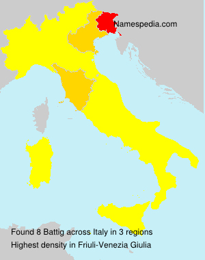 Surname Battig in Italy Surname Battig in Italy