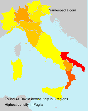 Surname Bavila in Italy Surname Bavila in Italy