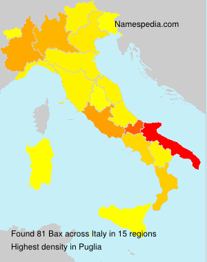 Surname Bax in Italy Surname Bax in Italy
