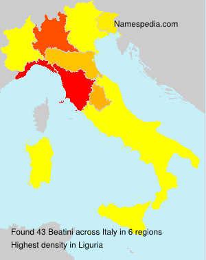 Surname Beatini in Italy Surname Beatini in Italy