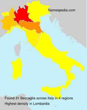 Surname Beccaglia in Italy Surname Beccaglia in Italy
