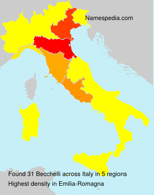 Surname Becchelli in Italy Surname Becchelli in Italy